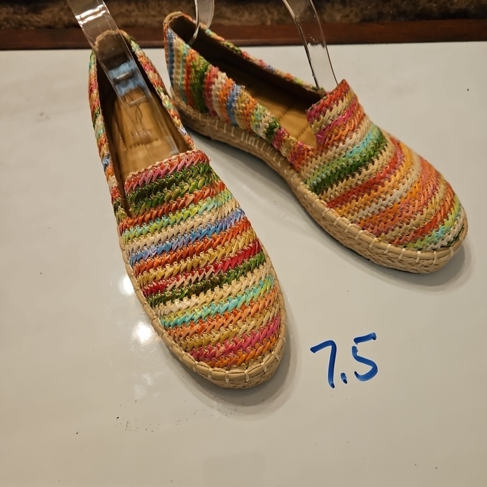 JoieMulticolor Woven Espadrille Slip-Ons Size 7.5